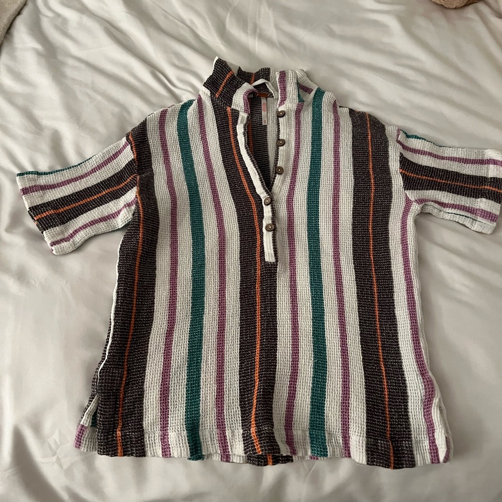 Stripe free people top only worn once.